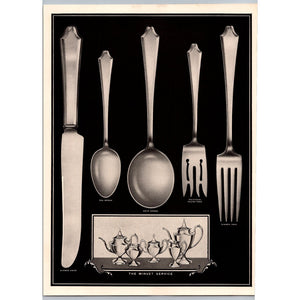 1930s International Sterling Minuet Silverware Ad Price List Ephemera Print