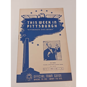 1946 This Week in Pittsburgh Guide Ted Weems Old Vintage Ephemera Ads