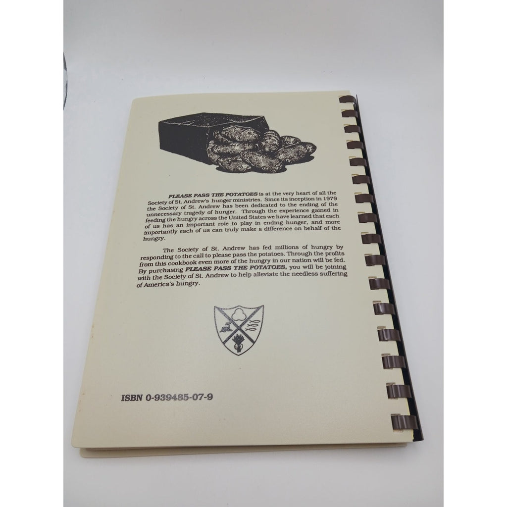 Please Pass the Potatoes Cookbook Society of St Andrew Recipes Spiral Bound VA