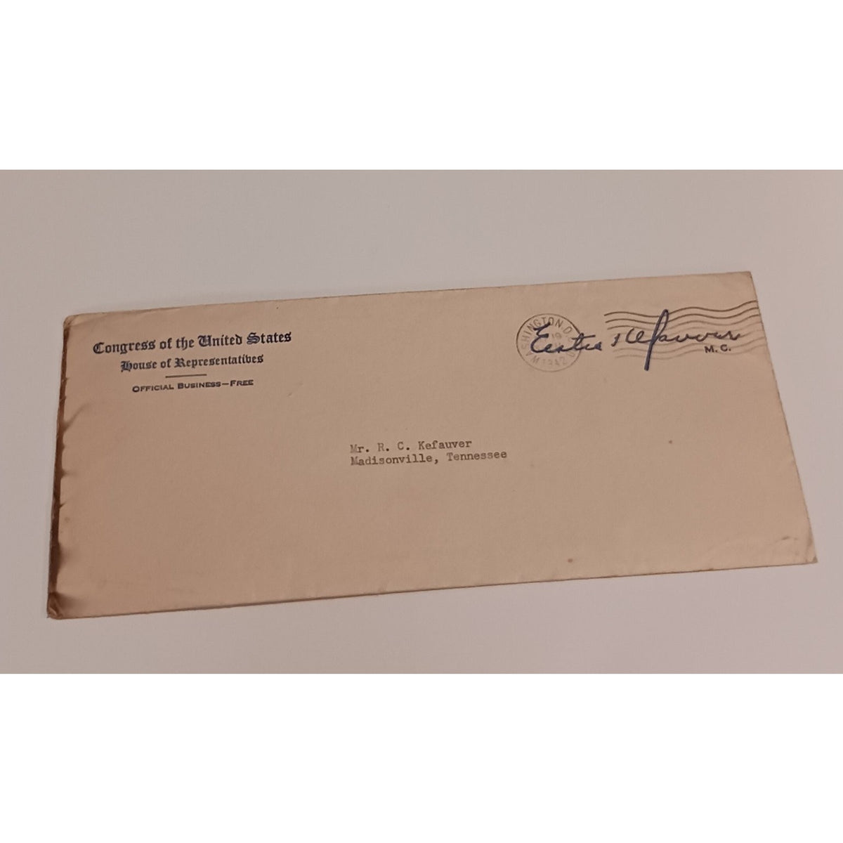 1942 Estes Kefauver News Letter Stalingrad WWII Congressional Ephemera