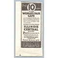 1933 Chicago World's Fair Illinois Central Electric Train Print Ad Ephemera