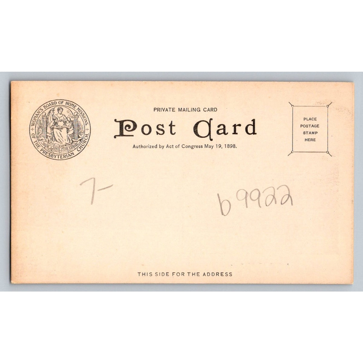 Antique Presbyterian Home Missions North Carolina House on Hill Postcard