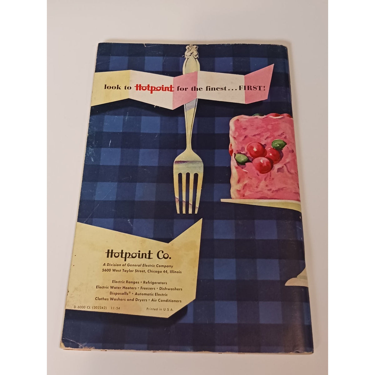 1954 Hotpoint Electric Range Manual Cookbook Vintage Mid-Century Appliance