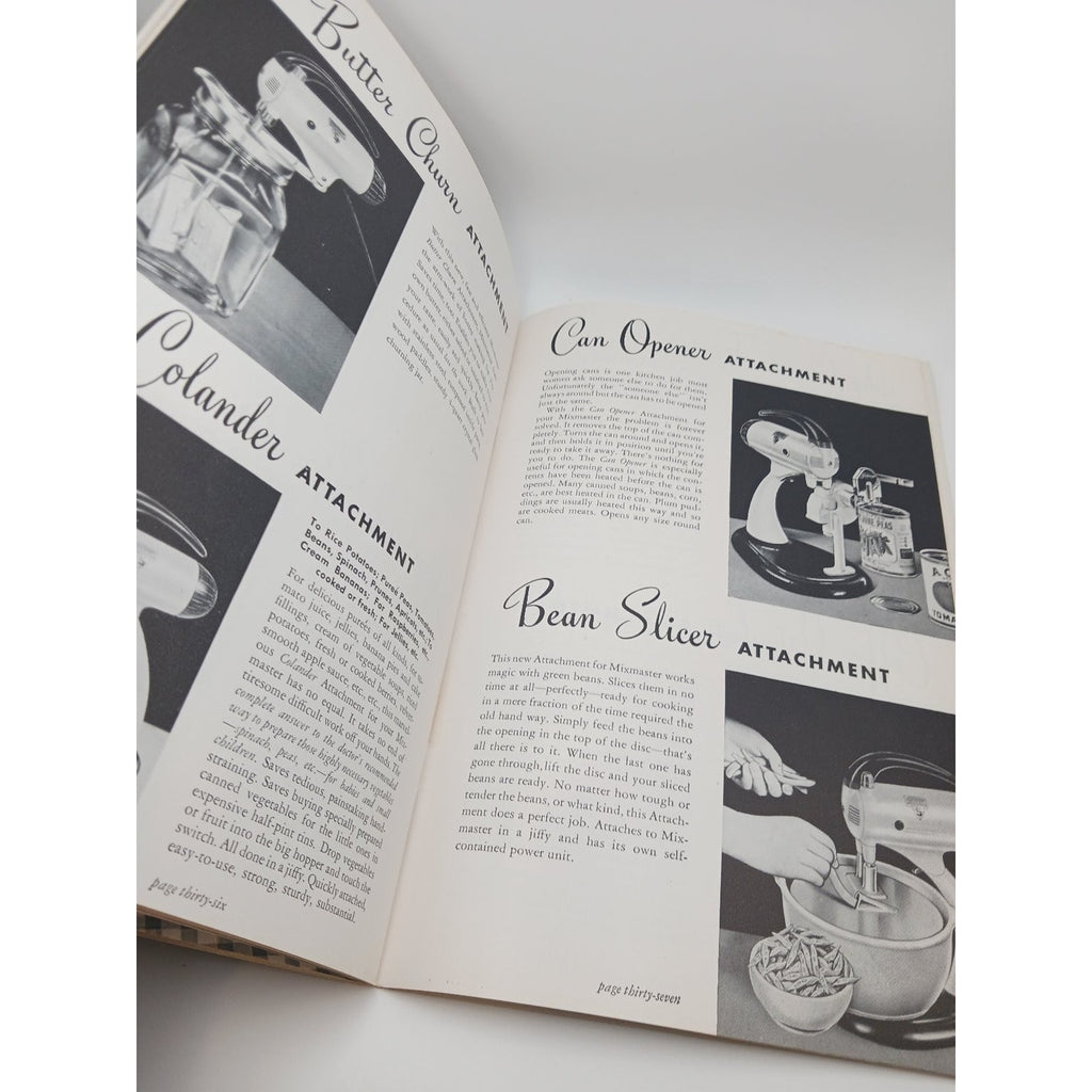 Vintage Sunbeam Automatic Mixmaster Model 9 Recipe Instruction Booklet 1940s