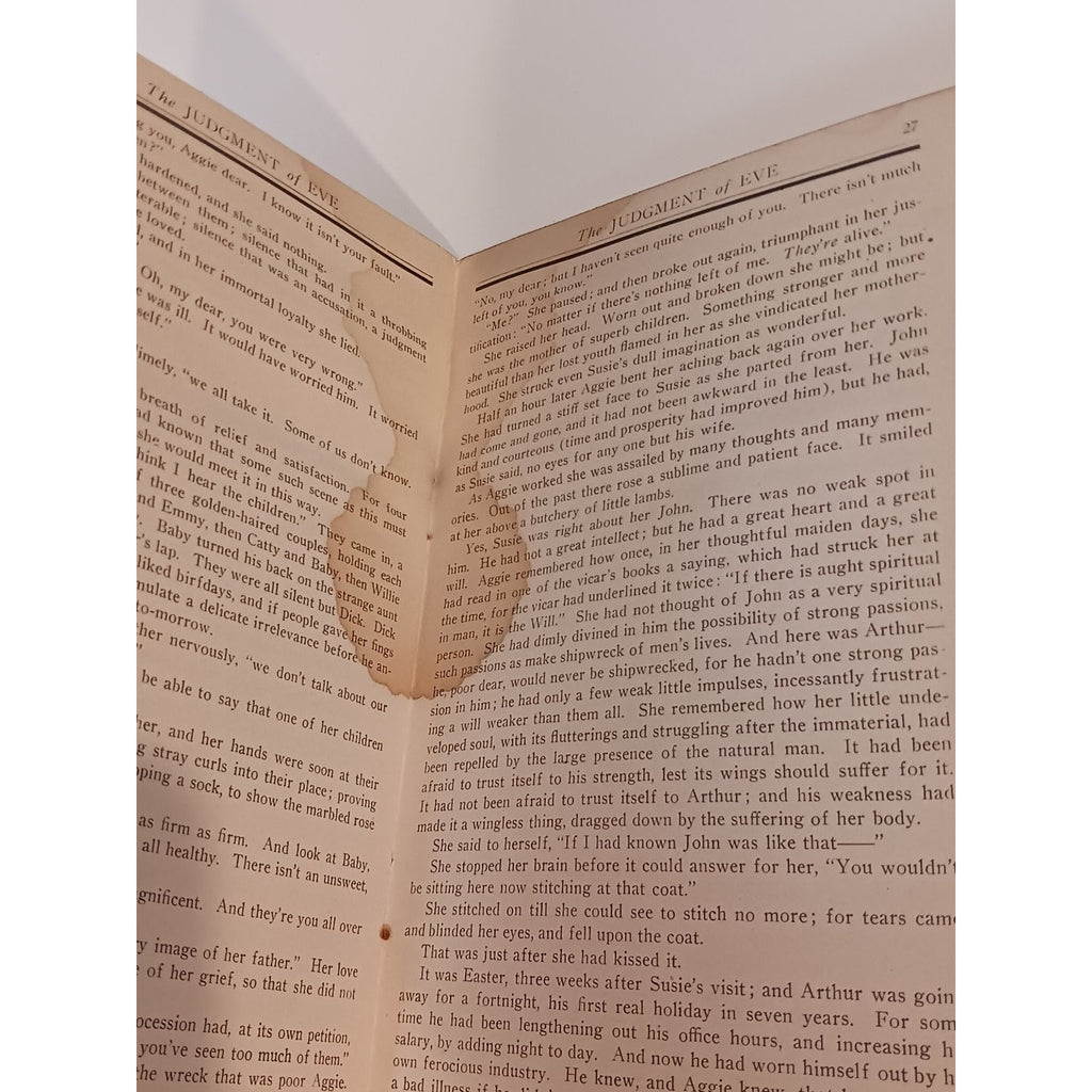 1907 The Judgment of Eve May Sinclair Short Story Booklet Ephemera Kefauver