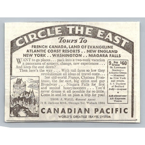 1930s Canadian Pacific Circle The East Travel Cruise Print Ad S S Duchess