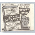 1933 Jennie Gerhardt Movie Ad Balaban & Katz Chicago Theaters Sylvia Sidney