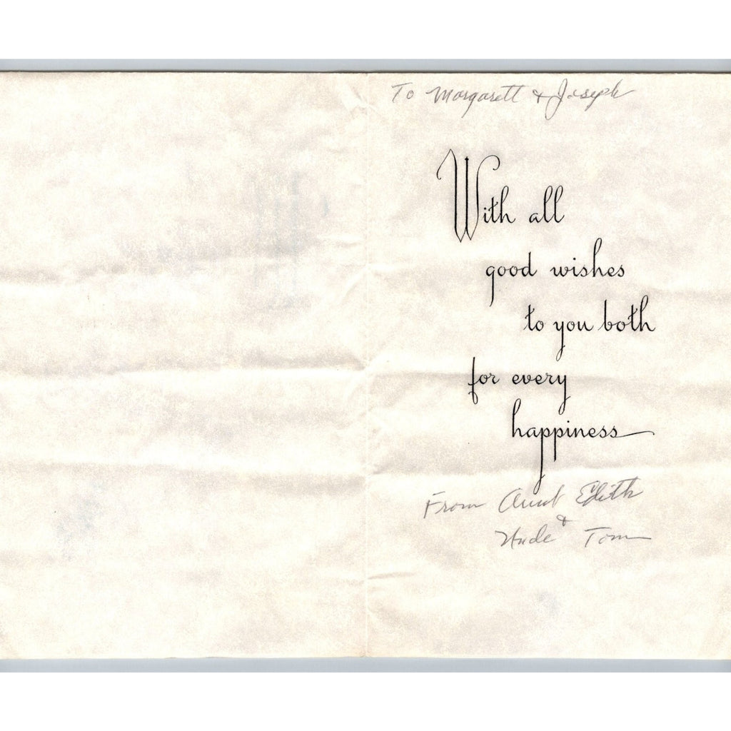 Vintage Keating Wedding Congratulations Greeting Card Foil Accent 25K304